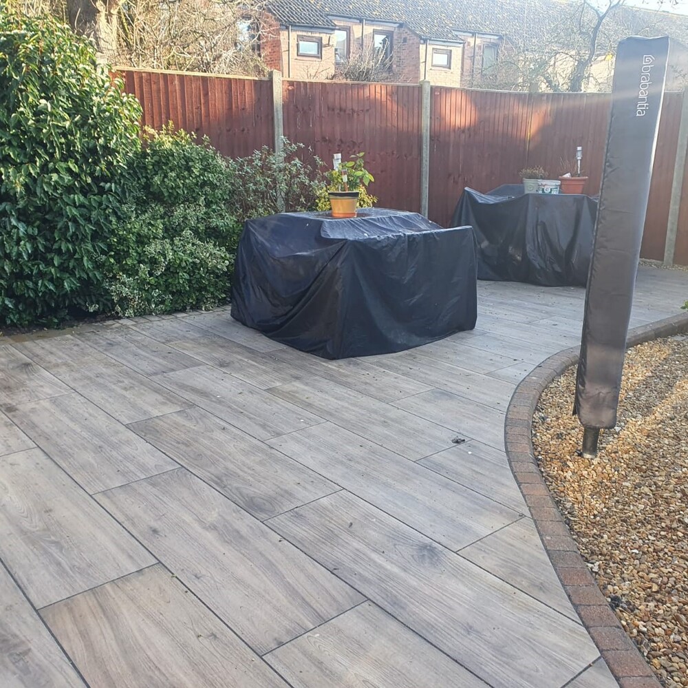 Outdoor Porcelain  Paving - 120cm x 40cm - Wood Plank - Bionda Pine - Primethorpe Paving - Grounded Landscapes