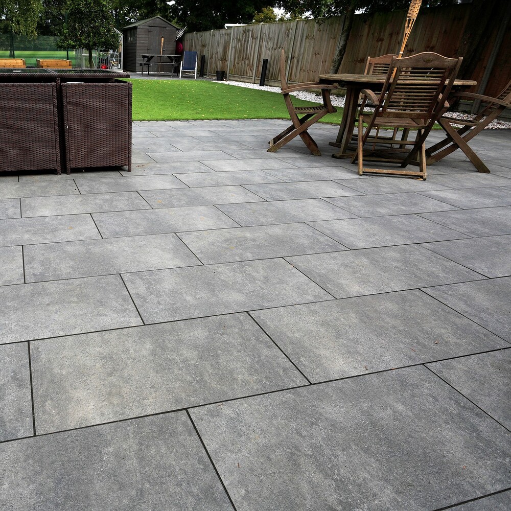 Porcelain Outdoor Paving - Nero Charcoal - 80cm x 40cm - Primethorpe Paving - M+J Landscapes (2)